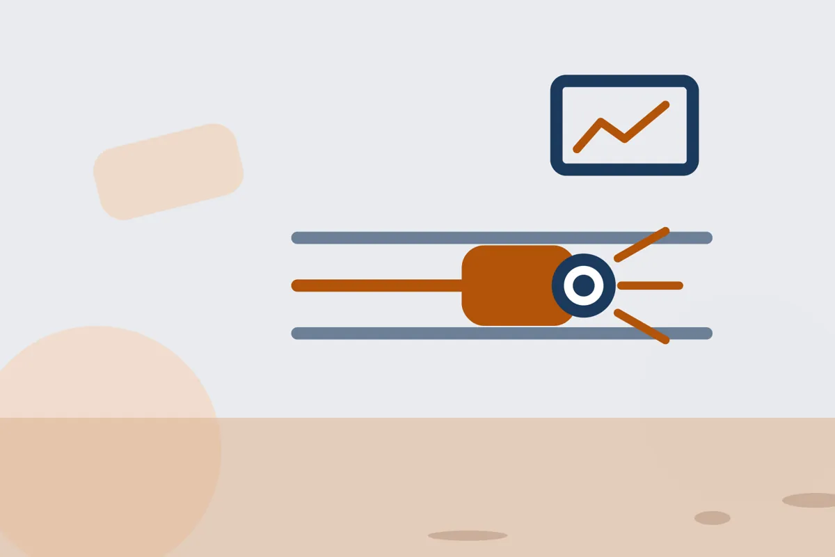Illustration of a camera inside a sewer pipe with a monitor